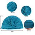 thumbnail image 3 of Vorkoi Stretchy Turban Cap Chemo Head Wraps Cancer Headwear Bennie Twisted India's Hat for Women, 3 of 5