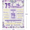thumbnail image 6 of 75th Birthday Gifts for Women Gifts for 75 Years Old Woman Happy 75th Birthday Decorations 75th Birthday Blanket Gifts for Mom Grandma Aunt Friend 1949 Birthday Gift Ideas for Her, 6 of 7