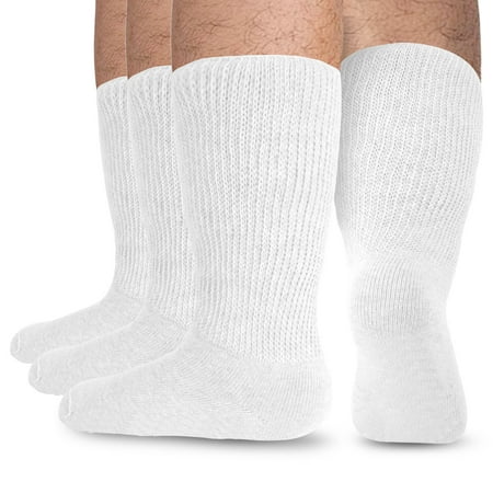 

NOVAYARD 3 Pairs Diabetic socks Wide Crew Edema Bariatric Hospital Socks