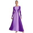thumbnail image 1 of YONGHS Robe de Danse à Manches Longues pour Femmes, Robe de Culte Religieuse, Violet m, 1 of 7