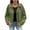 Green Coat for Women, variant on Women’s collared leather cropped jacket with soft texture durable stylish for streetwear casual dates all seasons Khaki M