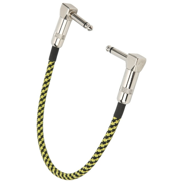 Cordon de Basse, Câble Audio Rétro pour Instrument 11.8 Po pour Microphone Noir Blanc, Noir Bleu, Noir Jaune