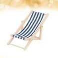 thumbnail image 3 of 1 Pce Modèle de Chaise de Plage Mini Ornement d'Extérieur à Rayures Fauteuil Inclinable Miniature Accessoire de Maisonnette pour Bricolage (Bleu), 3 of 5