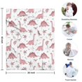 thumbnail image 4 of Pink Dinosaur and Bird Pattern Blanket,Comfortable Soft Lamb Wool Throw Blanket,All Season,Warm Lightweight Blankets for Sofa Bed Couch Living Room Chair,30"x40", 4 of 4