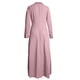 thumbnail image 4 of Vestido liso de mujer con cinturón, manga larga y escote en V profundo, poliéster y spandex, estilo informal y elegante, tallas S-XXXL, 4 of 5