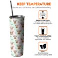 thumbnail image 6 of 20oz Green Highland Cow Flower Pattern Skinny Tumblers Stainless Steel Tumbler with Lid and Straw,Vacuum Insulated Double Wall Travel Tumbler Cups with Cleaning Brush for Coffee,Tea, 6 of 6