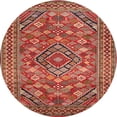 thumbnail image 1 of Ahgly Company Machine Washable Indoor Round Traditional Peru Brown Area Rugs, 4' Round, 1 of 7