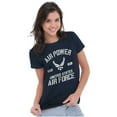 thumbnail image 4 of Us Air Force USAF Power Wings Logo Women's T Shirt Ladies Tee Brisco Brands S, 4 of 5