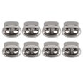 thumbnail image 7 of 8pcs Plastic Spring Cord Locks Rope Fastener Double Holes Toggle Stoppers Sliders for Backpack Shoelaces, Silver Tone, 7 of 7