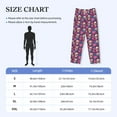 thumbnail image 4 of Lsque Skull rose blue flower Print Men's Pajama Pants, Lounge Pant - Comfortable Home Wear,Elastic Waistband, Stylish Design-XX-Large, 4 of 9