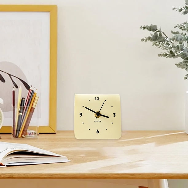 Petite Horloge Ornements Décoratifs Horloge de Bureau Salon Moderne Facile Horloge de Table de Bureau Décoration Maison Piles Non Incluses