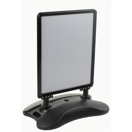Wells Signed Photo Displays2go Outdoor Sidewalk Snap Open Sign Frame, Wheeled Base, 22x28-Inches, Double-Sided, Black (PS1528BLK) ()