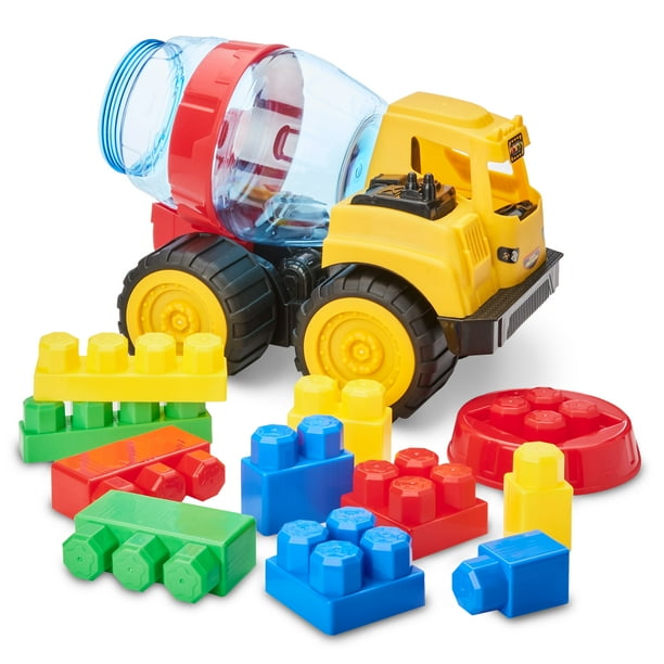 Kid Connection Construction Truck with Blocks Play Set, 11 Pieces