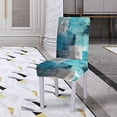 thumbnail image 2 of Turquoise Teal Chair Covers for Dining Room 6 Pack and Dining Kitchen Chair Cover Chair Clipcovers Removable Washable Kitchen Chair Protector Cover, 2 of 6