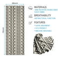 thumbnail image 2 of White Geometric Triangle Chevron Pattern Hot Yoga Mat Towel Non Slip for Hot Yoga - Quick-Drying Yoga Mat Cover with 4 Corner Pockets with Travel Bag - Hot Yoga Towel Non Slip 74"x26", 2 of 6
