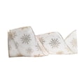 thumbnail image 4 of yuksok Christmas Ribbon Decorative with Wire for Wedding Home Decoration Bow Making Snowflake, 4 of 9