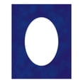 thumbnail image 3 of Royal Blue Suede Picture Frame Mat for 20x28 Frames - Oval Opening for 16x24 Photos - 1 Mat, 3 of 7