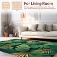 thumbnail image 2 of ODIKA 6'x9' Machine Washable Non-Slip Area Rug, Stylish Modern Leaf Illustration High Traffic Rug, Green, 20796, 2 of 7