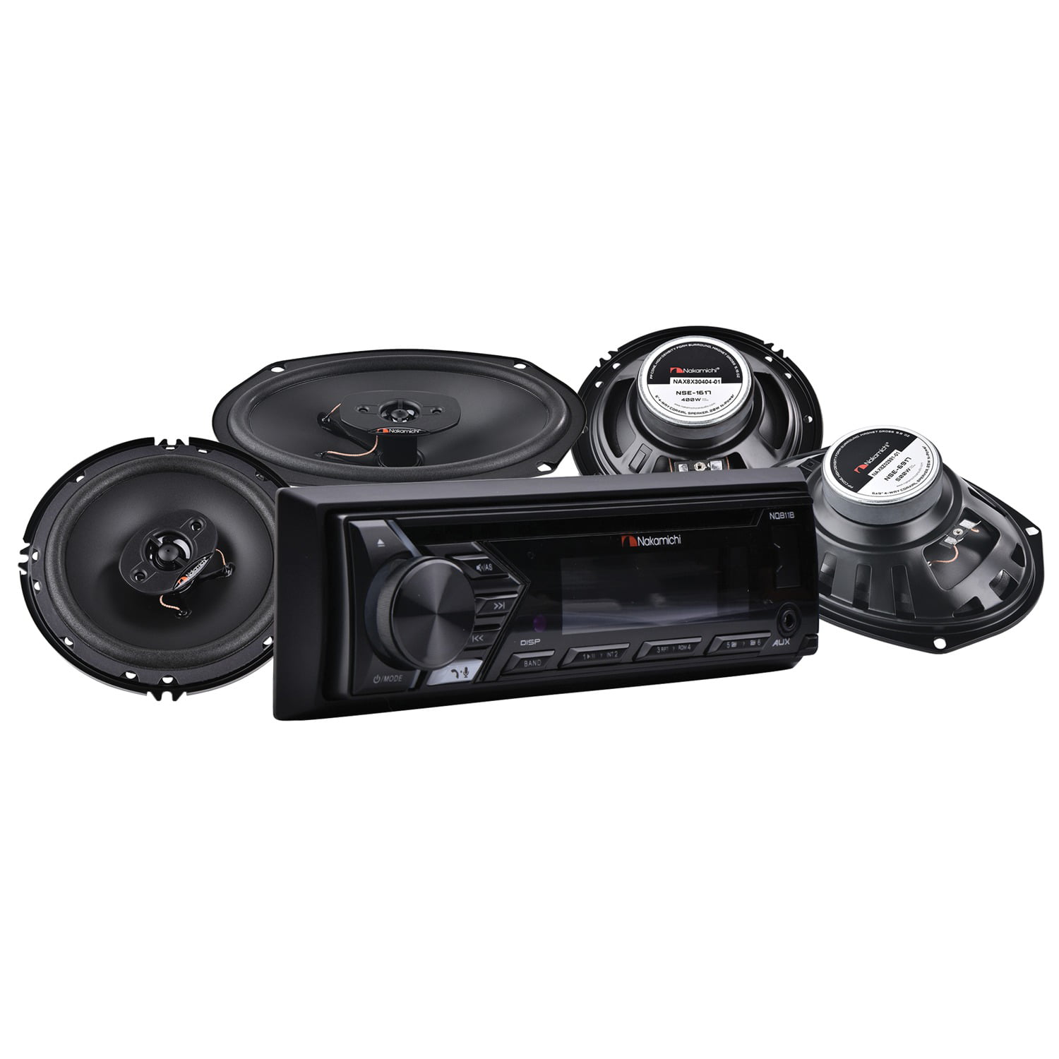 Nakamichi NMNRS8927 SingleDin Car Audio CD System Package with 2
