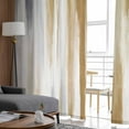 thumbnail image 4 of ERUNPONLY Brown Gray Sheer Curtains 72 Inch Length 2 Panels Set, Vintage Abstract White Ombre Texture Voile Window Treatment Curtains Sheers Drapes for Bedroom/Living Room/Kitchen 52"x72"x2, 4 of 7