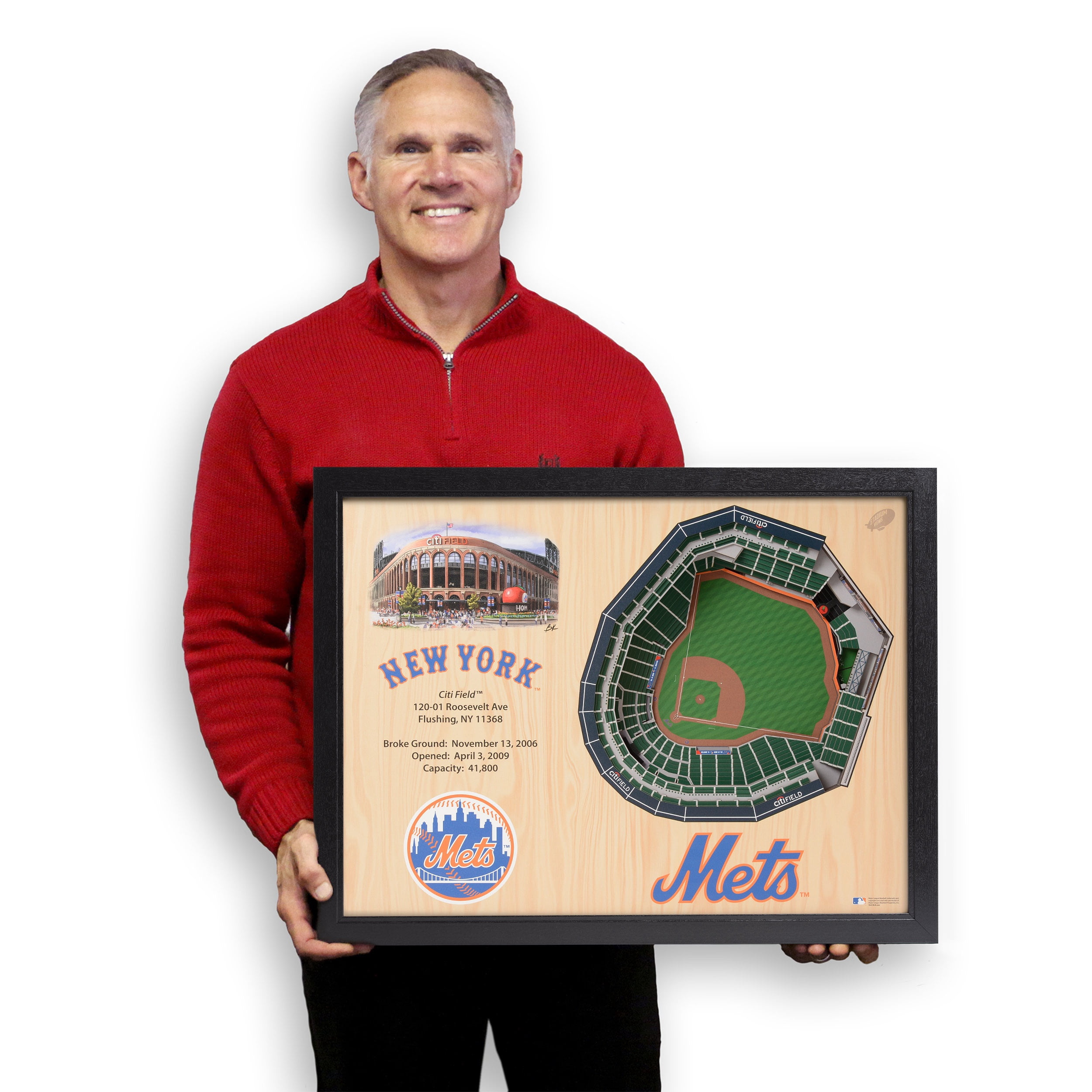 YouTheFan MLB New York Mets 25-layer Stadiumview Wall Art