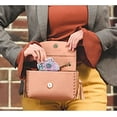 thumbnail image 4 of (#2) Monedero de 2 piezas para mujer, monederos de piel sintética con Monedero con cierre de doble broche, diseño floral, para cambio y monedas, para guardar dinero en efectivo, monedas y llaves, 4 of 5