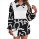 thumbnail image 1 of Camisas de Dos Piezas Falsas para Mujer, Otoño e Invierno, Blusa Informal de Larga con Estampado Geométrico para Mujer, , Talla M, 1 of 10