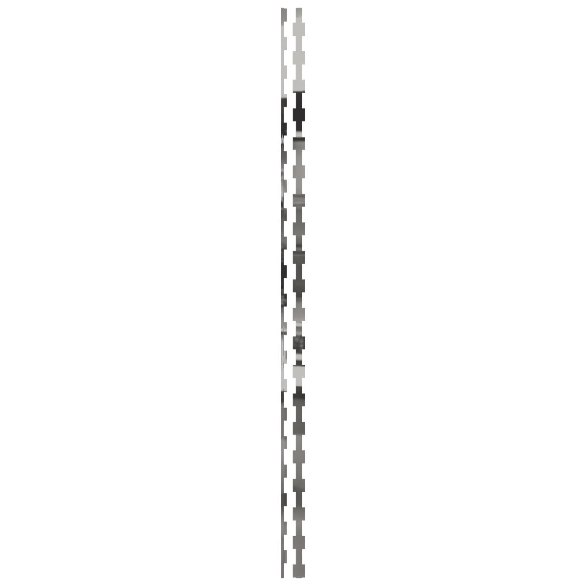 Ekena Millwork 94"H x 1/8"T Midland Adjustable Acrylic Decorative Slat Wall Panel Kit, Silver Mirror (contains 29 Slats + 1 Straight Edge Starter Slat)