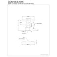 thumbnail image 2 of Kingston Brass CC43107DXK 1/2" FIP x 3/8" OD Comp Quarter-Turn Angle Stop Valve with Flange, Brushed Brass, 2 of 2