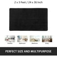 thumbnail image 6 of Lochas Bathroom Rug Shaggy Bath Mat,Washable Non Slip Bath Rugs for Bathroom Shower, Soft Plush Chenille Absorbent Carpets Mats,24"x36",Black, 6 of 7