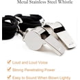 thumbnail image 2 of Whistles Sports, Referee Whistle, Stainless Steel Whistle with Lanyard, Loud Crisp Sound Whistles, 2 of 5