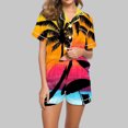 thumbnail image 1 of Qiopertar Liquidation à Moins de 5$ Blouse Décontractée à Col Rabattu Manches Courtes Mode Short Ensemble de Pyjama Grandes Économies de Vacances!, 1 of 4