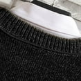 thumbnail image 5 of UVEASISHA Men's Striped Pullover Sweater Color Block Casual Jumper Sweaters Fall Winter Crewneck Long Sleeve Knitted Tops Lightning Sales of Today Black L, 5 of 7