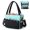 Black Blue, variant on Purple Sewing Basket Crochet Yarn Storage Tote with Multiple Pockets