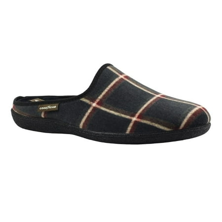 Goodyear Mens Checkmate Checked Mule Slippers