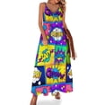 thumbnail image 1 of Vestido sin mangas con paneles de cómics coloridos Vestidos de fiesta para mujer Vestidos de ceremonia, 1 of 7