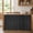 Black, variant on Burnt Orange Cabinet Curtains 10"W x 11"L, Farmhouse Burlap Solid Orange Modern Linen Texture Sink Skirt for Bathroom Kitchen Self Adhesive, Privacy Short Curtain for Shelves Closet Table Storage