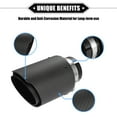 thumbnail image 3 of Unique Bargains Car Exhaust Tip Tail Pipe 2.4 Inch Inlet 3.7 Inch Outlet Universal Carbon Fiber Pattern Black, 3 of 7