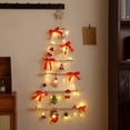 thumbnail image 1 of Árbol de Navidad iluminado en la pared, decoración navideña con luz Led, decoración en forma de árbol con Papá Noel y campanas para la habitación y el hogar, 1 of 5