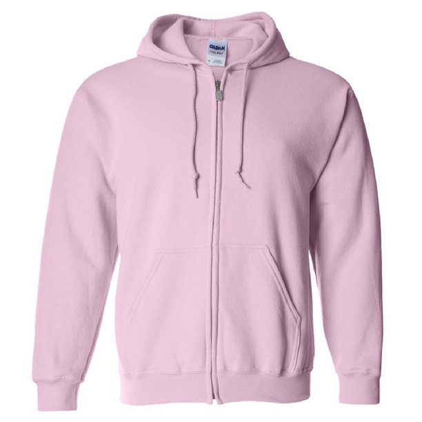 Gildan - Sudadera con cremallera y capucha Modelo Blend Unisex hombre mujer - Deporte/Gimnasio (Rosa claro)