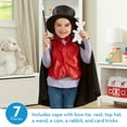 thumbnail image 3 of Melissa & Doug Magician Costume Role Play Set - Includes Hat, Cape, Wand, Magic Tricks, 3 of 10