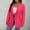 Hot Pink#05, variant on Wowcloth Women's Fashion Solid Color Pocket Button Coat, Long Sleeve Lapel Slim Fit Casual Blazer Jacke