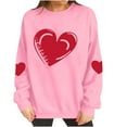 thumbnail image 5 of BEFOKA Long Sleeve Shirts For Women Valentine's Day Crewneck Sweatshirt Love Heart Printed Blouses For Women Dressy Casual Going Out Top Pullover Sweatshirt Holiday Graphic Tops & T-Shirts, 5 of 9