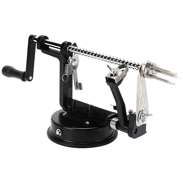 3 en 1 Apple Core Remover herramienta rotativa de frutas para cocina doméstica (negro)