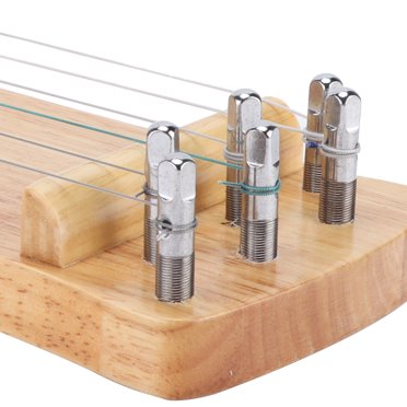 Wooden Guzheng Finger Trainer - 6 String Mini Practice Tool With Storage Bag