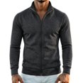 thumbnail image 7 of yillto Men Jackets Collared Zip up Lightweight Casual Sweatshirt Coat Loose Fitting Big and Tall Jacket, 7 of 7