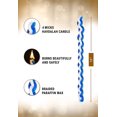 thumbnail image 2 of Ner Mitzvah, 11" Handcrafted Braided Havdalah Candle - Blue and White - 1 Pack, 2 of 4