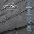 thumbnail image 3 of Bare Home Pintuck Down Alternative Comforter Set - 2-Pieces - All Seasons - Twin/Twin XL, Grey, 3 of 7