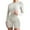 White, variant on HBFAGFB Long Sleeve Jumpsuit for Women Bottoming Shorts Slim Knitted Sports Yoga Rompers Brown Size L