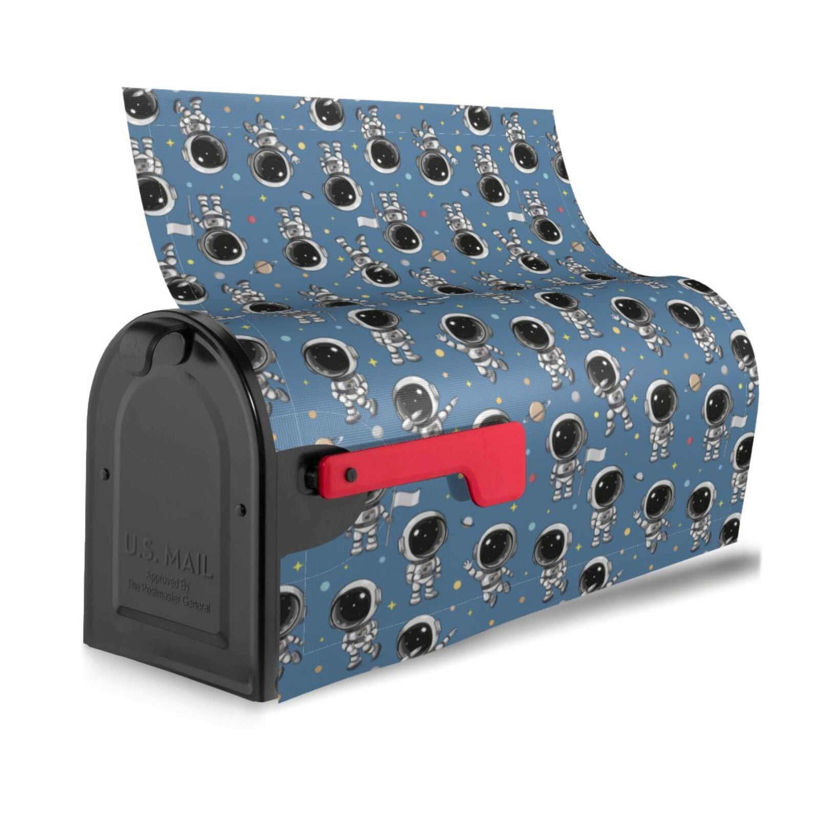 Xecao Astronaut for Mailbox Cover with Magnetic Strips, Waterproof and Sunscreen, Adds a Decorative Touch to Your Garden Yard.